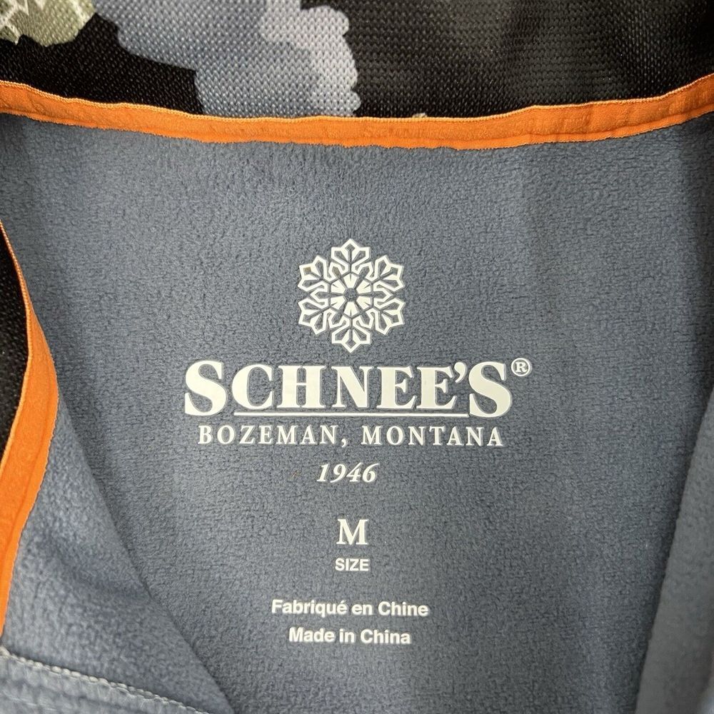 Schnee's Bozeman Montana Camo Softshell Vest Full Zip Fleece Lined Men Sz Medium - Picture 7 of 11